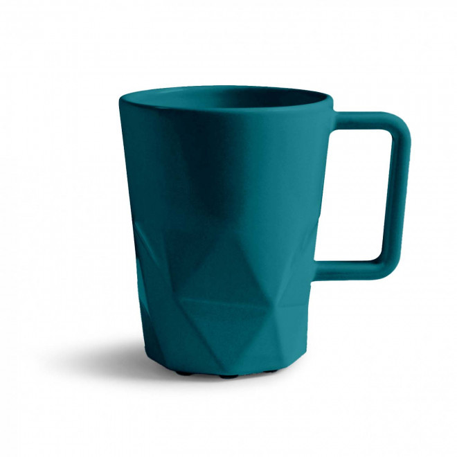 MUG CERAMIQUE PERSONNALISABLE EUROPE 320 ML 'CELESTA' - bleu canard