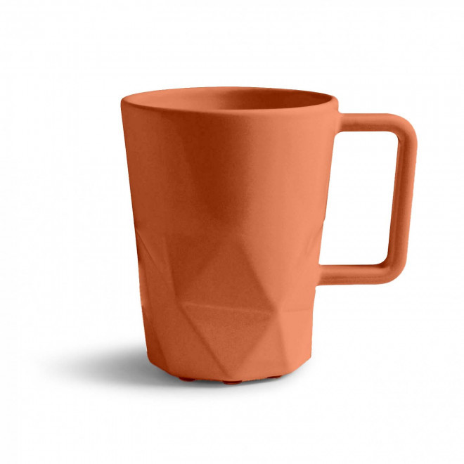 MUG CERAMIQUE PERSONNALISABLE EUROPE 320 ML 'CELESTA' - orange mat