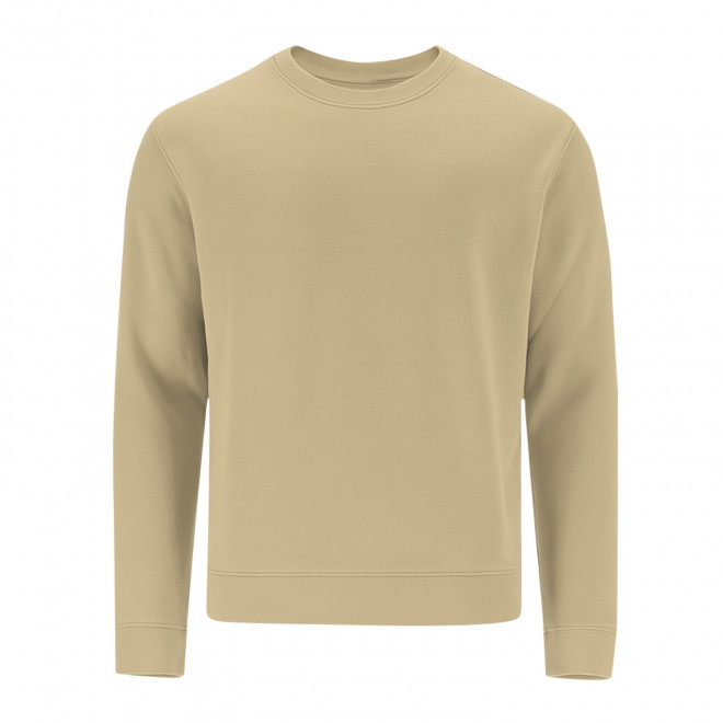 SWEAT-SHIRT MIXTE COL ROND PERSONNALISABLE 'MORALIE 2.0' - beige