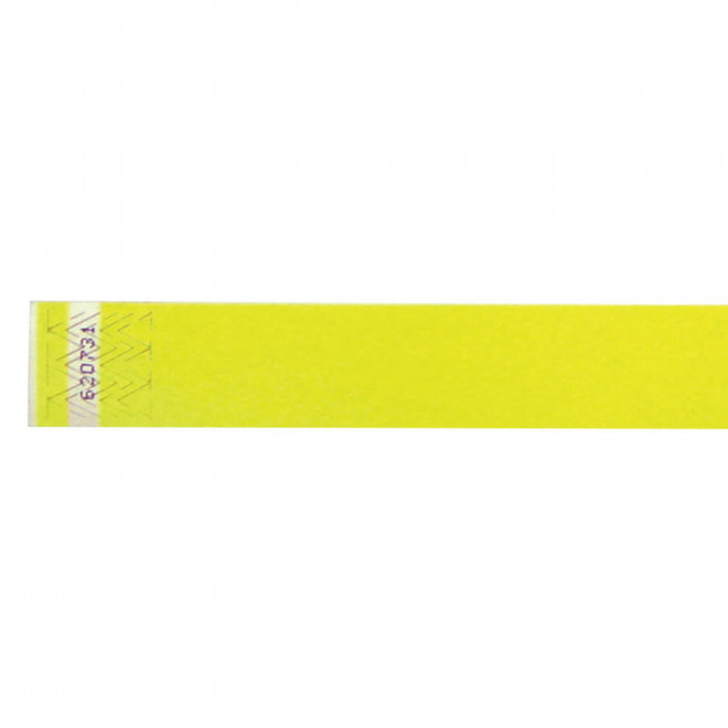 BRACELET EN PAPIER TYVEK® PERSONNALISABLE 'GUEST' 2.5 - jaune fluo