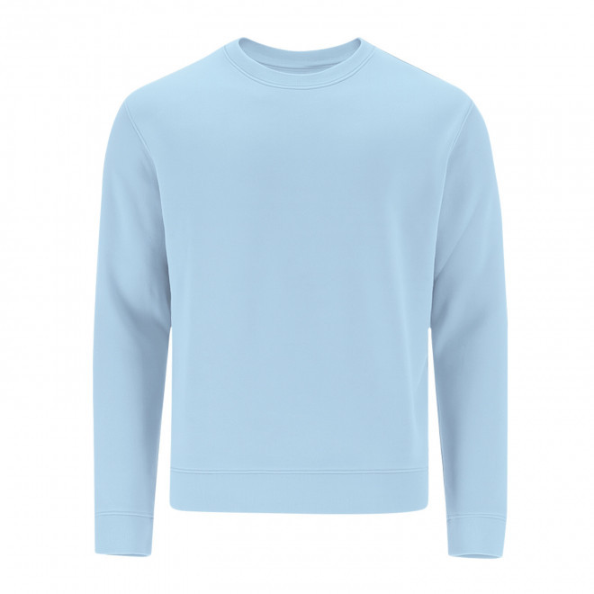SWEAT-SHIRT MIXTE COL ROND PERSONNALISABLE 'MORALIE 2.0' - bleu clair