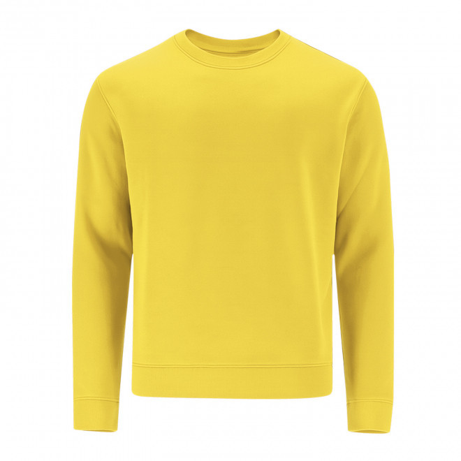 SWEAT-SHIRT MIXTE COL ROND PERSONNALISABLE 'MORALIE 2.0' - jaune
