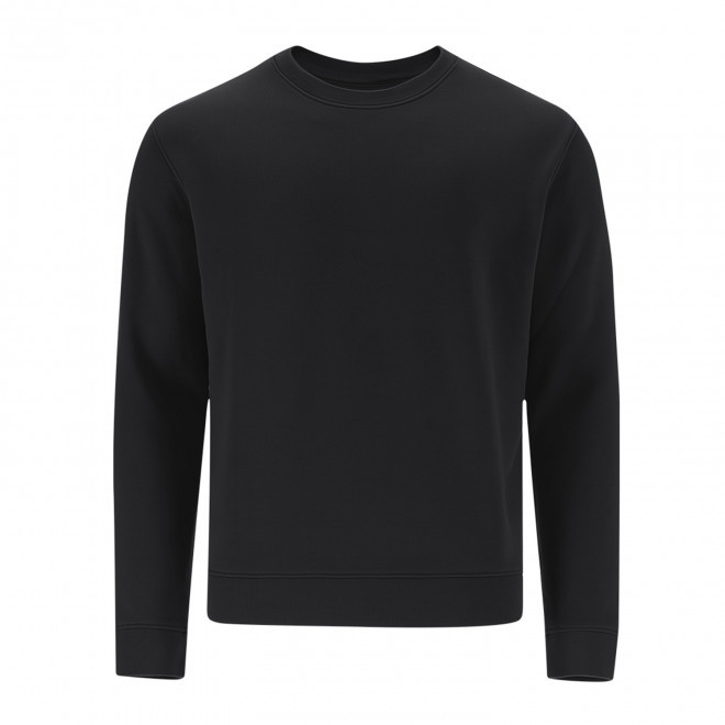 SWEAT-SHIRT MIXTE COL ROND PERSONNALISABLE 'MORALIE 2.0' - noir