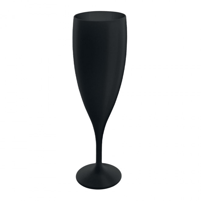 FLÛTE À CHAMPAGNE RÉUTILISABLE PERSONNALISÉE MIE 'CUPCHAMP EUROPE' 14CL - noir