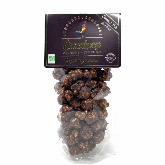 SACHET DE POPCORN 80G COCORIPOP® 'GOURMET' - chocolat noir fleur de sell