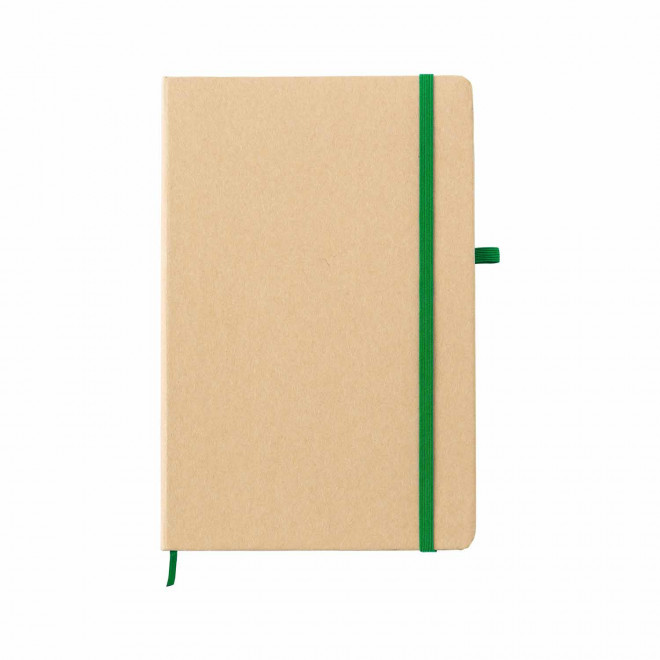 CARNET PERSONNALISÉ A5 EN PAPIER DE PIERRE 'PAPERAS' - vert