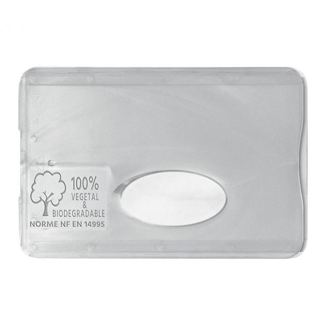 ÉTUI CARTE DE CRÉDIT PERSONNALISÉ RIGIDE 'LINZ VÉGÉTAL' - translucide