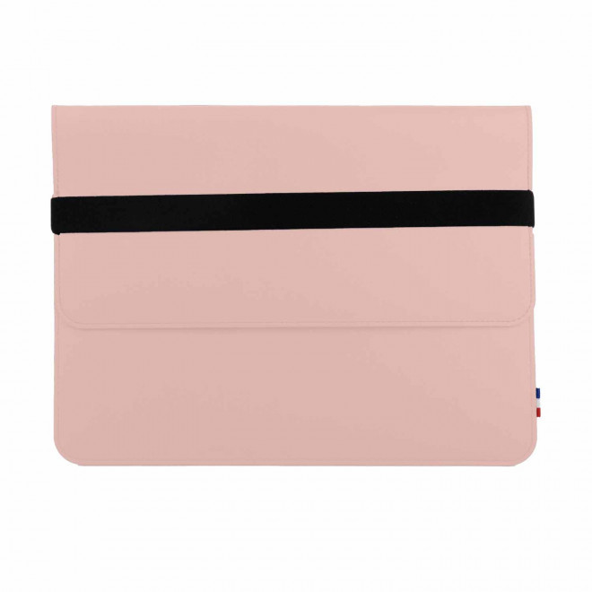 POCHETTE ORDINATEUR PERSONNALISABLE MIF EN CUIR 'MARION' - rose pale