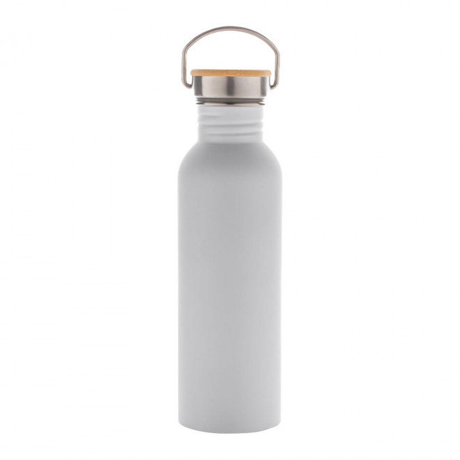 GOURDE PERSONNALISABLE ACIER INOXYDABLE 700ML 'HOLLDO' - blanc