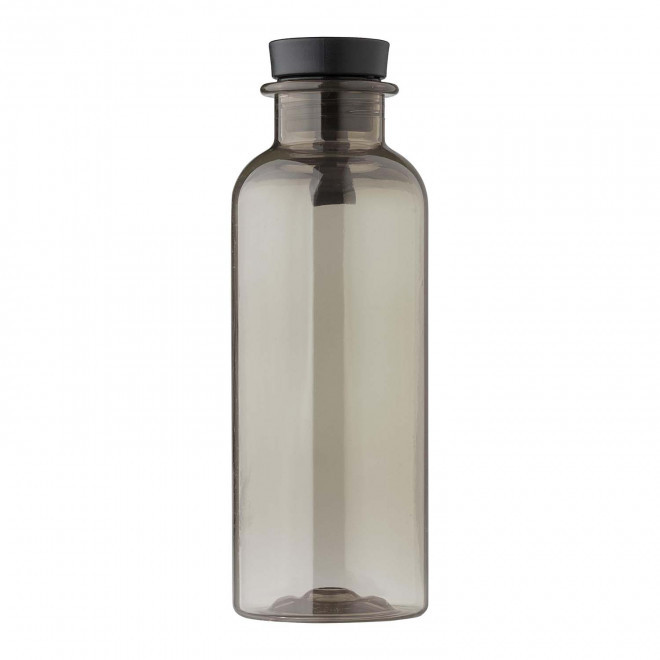 BOUTEILLE PERSONNALISEE 500 ML EN RPET ET BAMBOU 'POWI' - noir