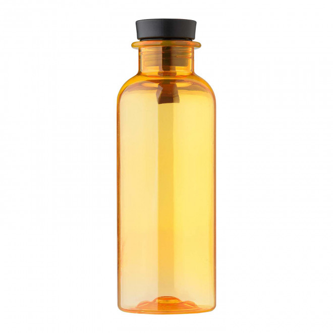 BOUTEILLE PERSONNALISEE 500 ML EN RPET ET BAMBOU 'POWI' - jaune