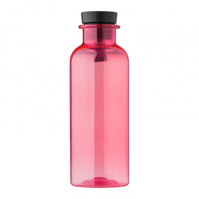 BOUTEILLE PERSONNALISEE 500 ML EN RPET ET BAMBOU 'POWI' - rouge