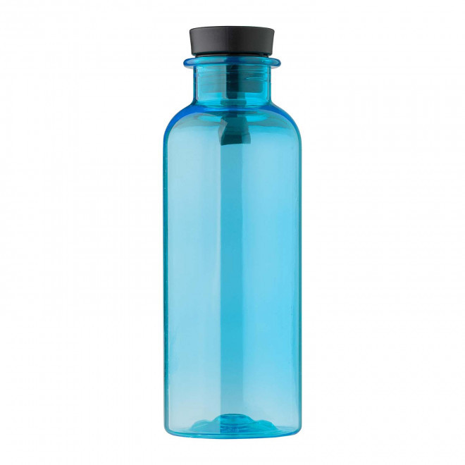 BOUTEILLE PERSONNALISEE 500 ML EN RPET ET BAMBOU 'POWI' - bleu
