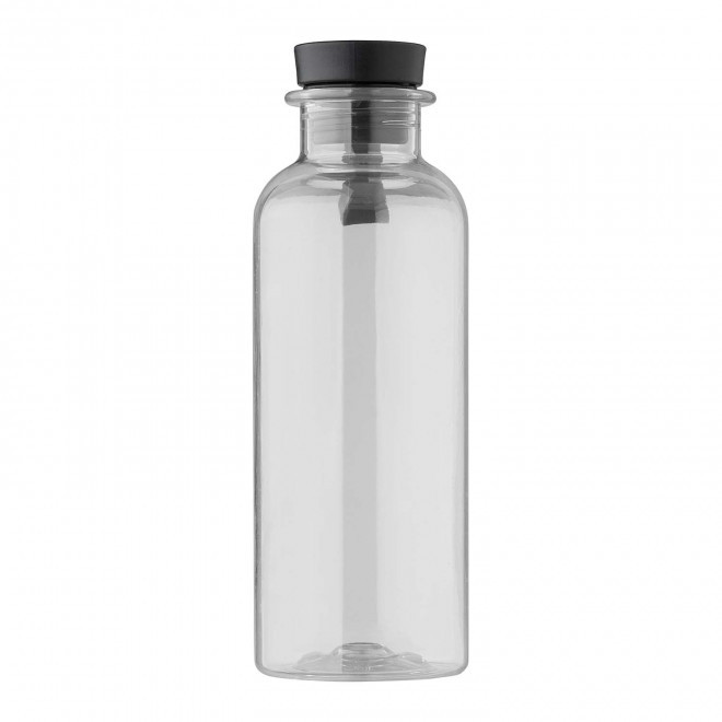 BOUTEILLE PERSONNALISEE 500 ML EN RPET ET BAMBOU 'POWI' - transparent