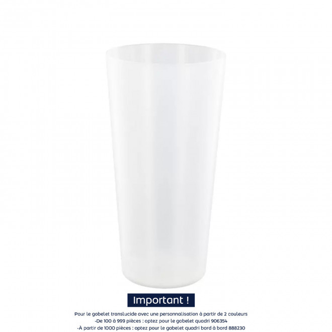 GOBELET MIF RÉUTILISABLE PERSONNALISÉ 60 CL 'CUPY' - translucide