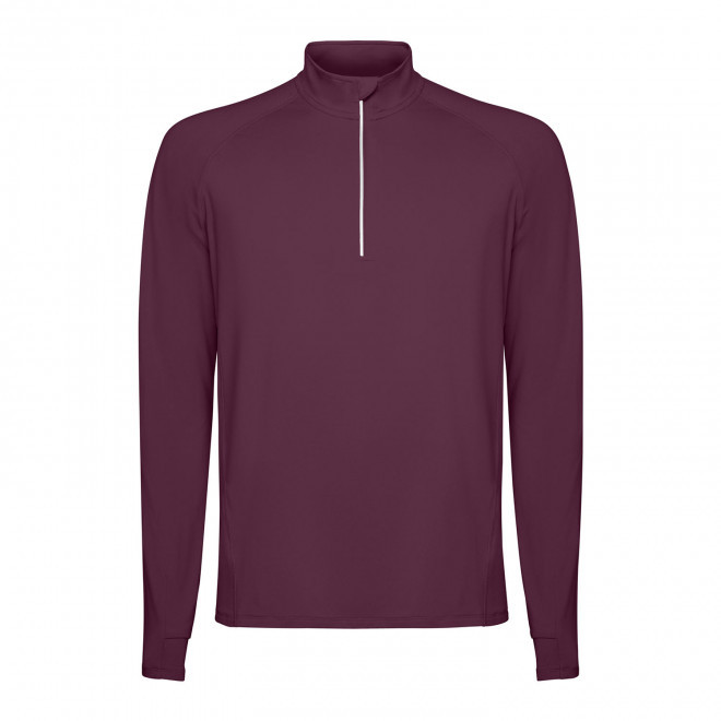 SWEAT DEMI-ZIP RESPIRANT HOMME PERSONNALISABLE 'ESTAMBUL' - bordeaux