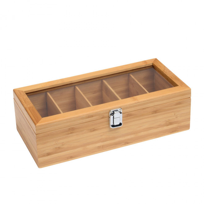 BOÎTE À THÉ PERSONNALISÉE EN BAMBOU 'LOUNGI' - bambou