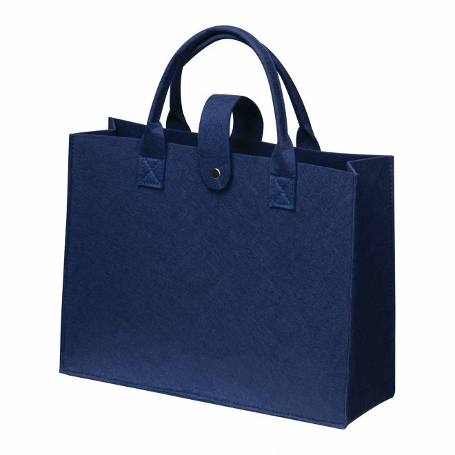 SAC PERSONNALISE EN FEUTRINE RPET 'CANDICE' - bleu marine