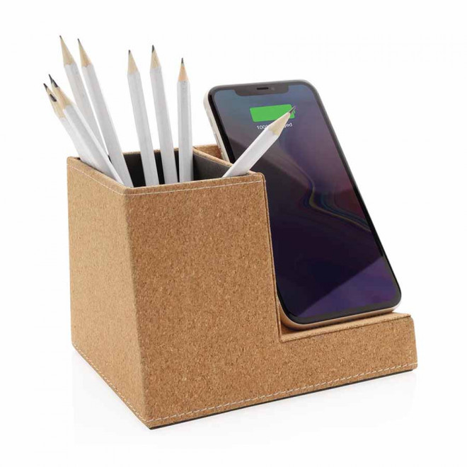 CHARGEUR A INDUCTION PUBLICITAIRE 'XAVIA' - marron