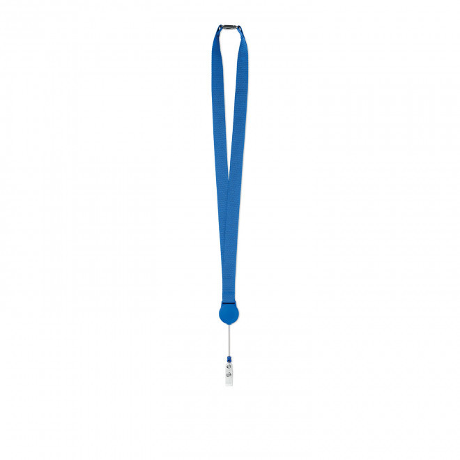 TOUR DE COU DEROULEUR PERSONNALISE 'PAT' - bleu