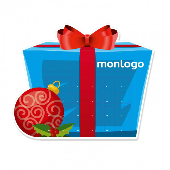 CALENDRIER DE L AVENT A LA FORME PERSONNALISABLE 'SMACKI' - cadeau