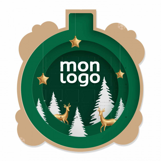 CALENDRIER DE L AVENT A LA FORME PERSONNALISABLE 'SMACKI' - a_la_forme