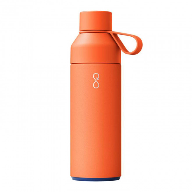 BOUTEILLE ISOTHERME 500ML PERSONNALISABLE 'OCEAN BOTTLE' - orange