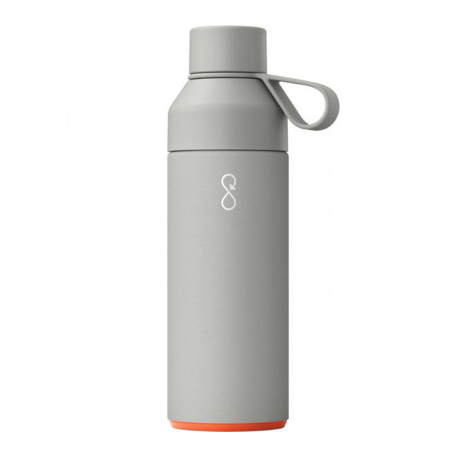 BOUTEILLE ISOTHERME 500ML PERSONNALISABLE 'OCEAN BOTTLE' - gris