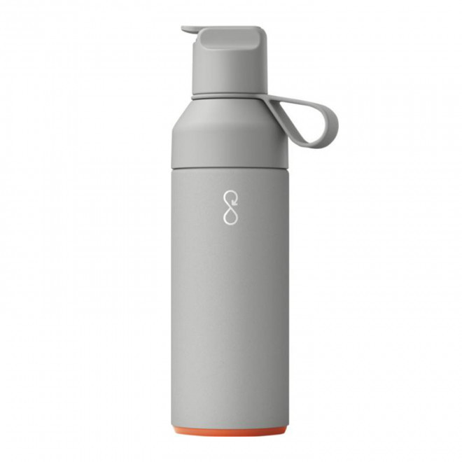 BOUTEILLE ISOTHERME 500 ML PERSONNALISABLE 'OCEAN GO' - gris