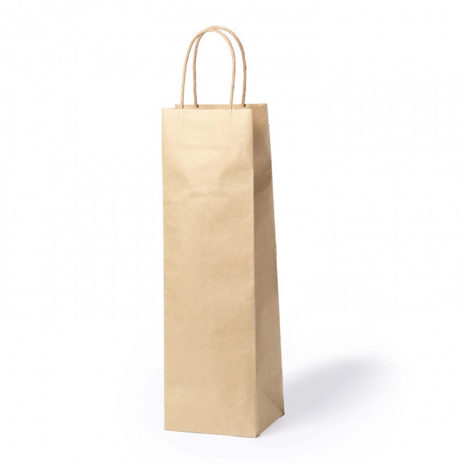 SAC BOUTEILLE PAPIER RECYCLE PERSONNALISABLE 'GALTAS' - naturel
