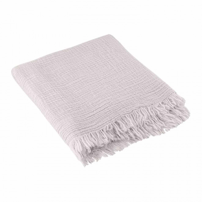 PLAID EN COTON PERSONNALISABLE 'MOUSLOU' 165GR/M² - beige
