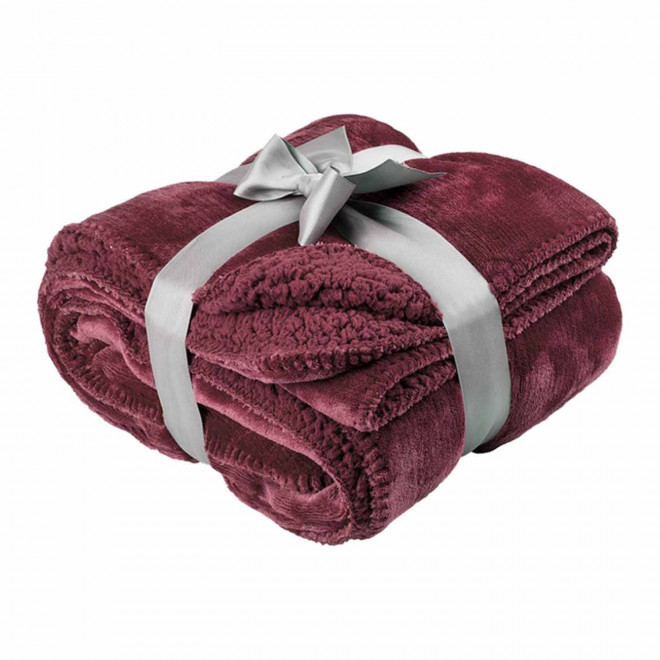 PLAID FLUFFY PERSONNALISABLE 'TAHOE' 200 GR/M² - bordeaux