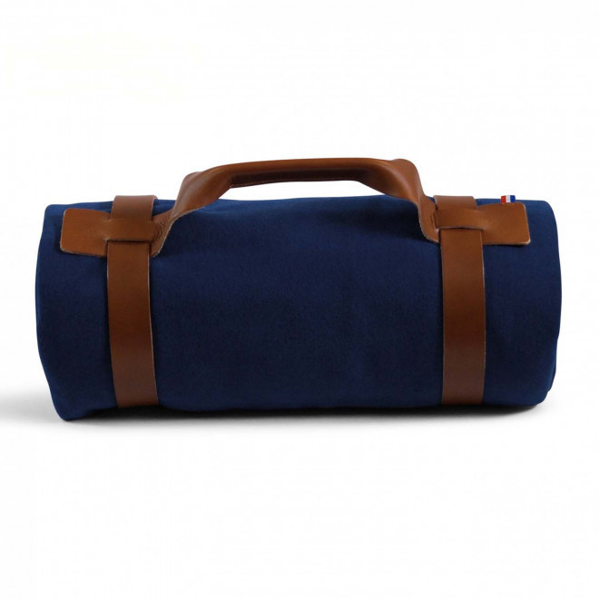 PLAID POLAIRE MIF PERSONNALISE 'MAFRIS' 300GR/M² - bleu marine