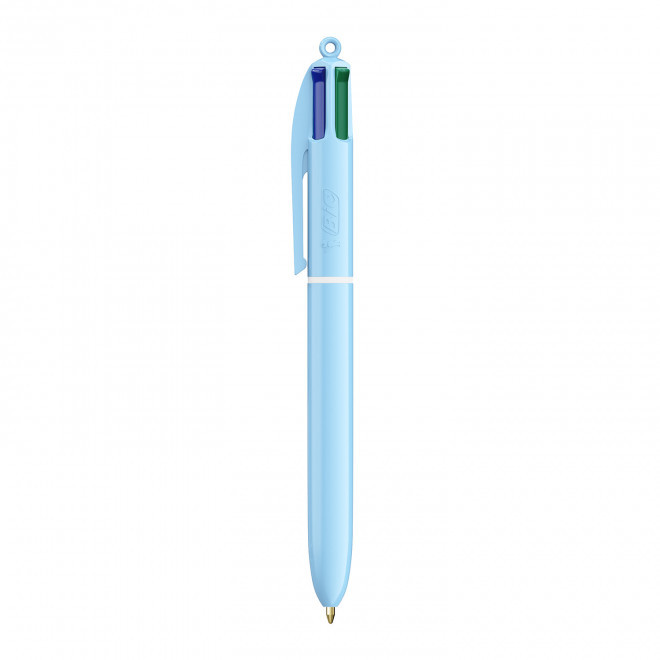 STYLO BIC 4 COUL PERSONNALISABLE 'PASTEL' EXP.72H - bleu pastel
