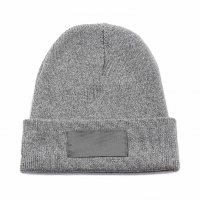 BONNET POLYESTER AVEC ETIQUETTE PERSONNALISABLE 'PENZO' - gris