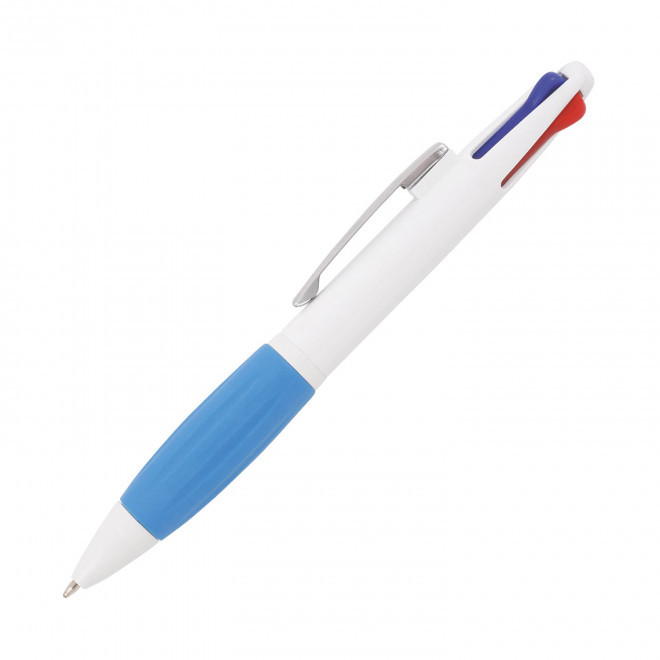 STYLO 4 COULEURS PERSONNALISABLE 'PIXY' - bleu