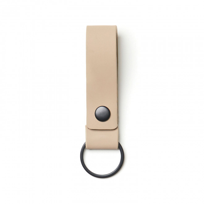 PORTE-CLES PERSONNALISABLE EN PU 'PASSEPARTOUT' - beige