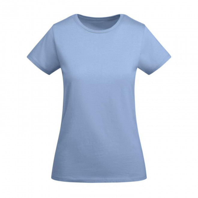 TEE-SHIRT FEMME COULEUR BIO PERSONNALISABLE 'BREDA' - bleu ciel