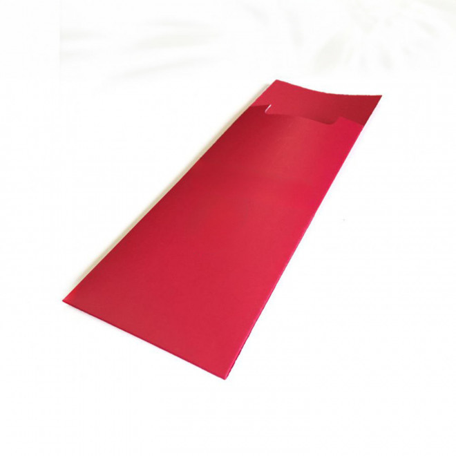 POCHETTE POUR COUVERTS PERSONNALISABLE 'MIAMOU' - rouge