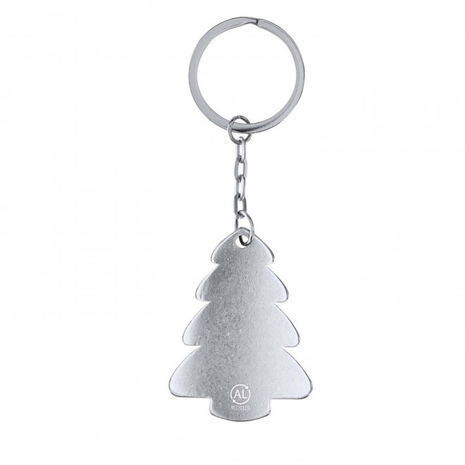 PORTE-CLES SAPIN PERSONNALISE 'HAPPI' - argenté