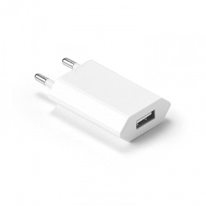 PRISE SECTEUR ADAPTATEUR USB PERSONNALISE 'KLAZICO' - blanc