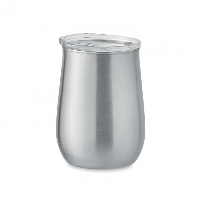 MUG EN INOX PERSONNALISE 500 ML 'GOUGA RECYCLE' - argenté