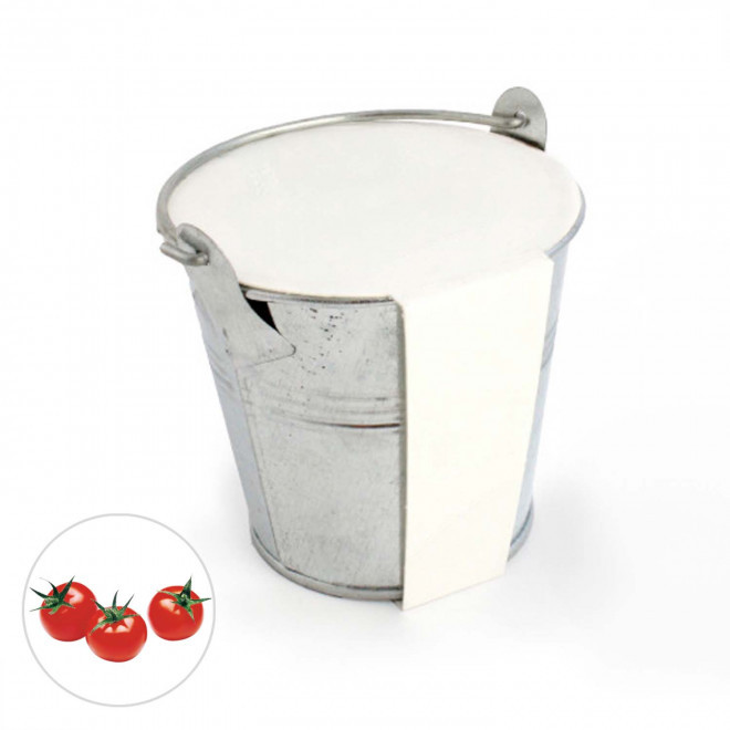 KIT PLANTATION POT ZINC MIF PUBLICITAIRE 8ø 'PLANTOU' - tomate cerise