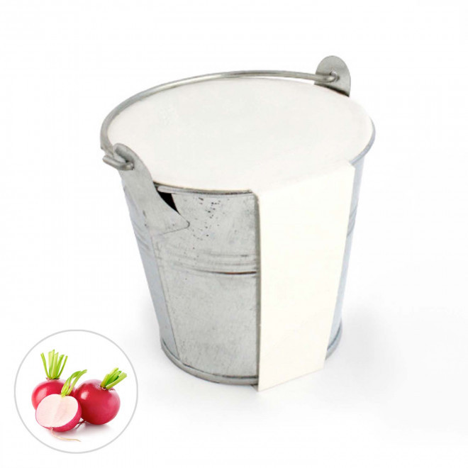 KIT PLANTATION POT ZINC MIF PUBLICITAIRE 8ø 'PLANTOU' - radis