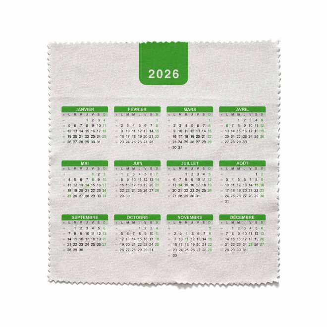 LINGETTE MICROFIBRES PERSONNALISABLE 'EPOUSTIF DATE' - vert