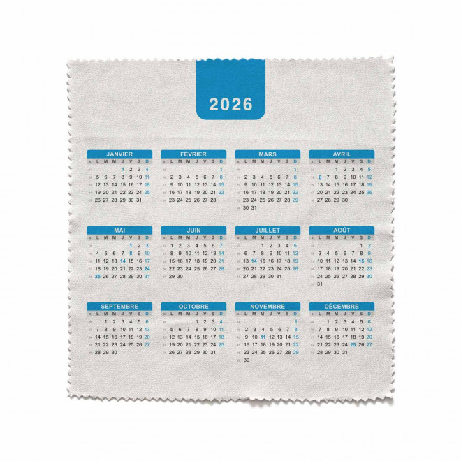 LINGETTE MICROFIBRES PERSONNALISABLE 'EPOUSTIF DATE' - bleu