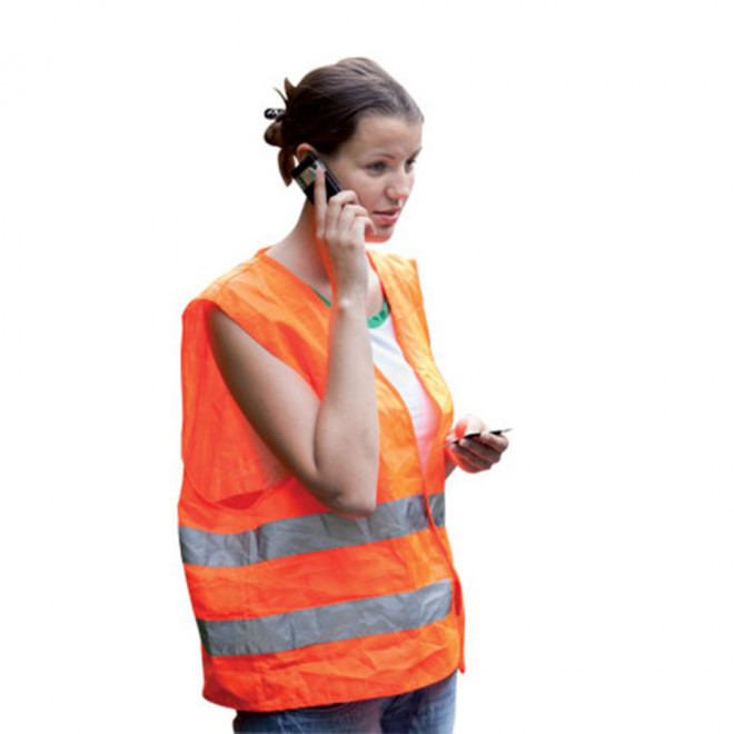 EXPRESS 72H - GILET DE SÉCURITÉ PUBLICITAIRE ADULTE 'FLUOSAFE' - orange