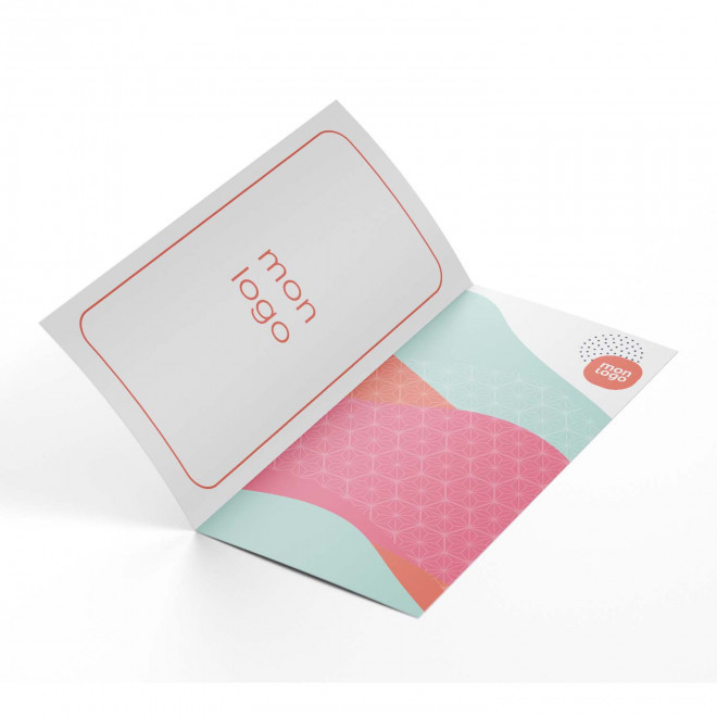 CARTE DE VOEUX PERSONNALISABLE A5 ET A6 'NIBEL' - 9,9 x 21 cm