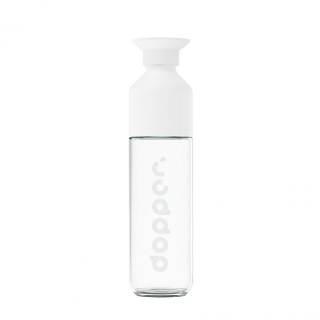 BOUTEILLE EN VERRE PERSONNALISÉE DOPPER VERRE® 400 ML 'LOSTRI' - transparent
