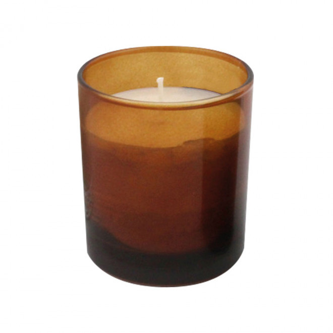 BOUGIE PERSONNALISÉE EN CIRE VÉGÉTALE 'LAZHU' - ambre